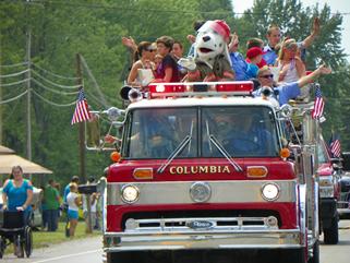 Columbia Homecoming Festival Parade Fire Department 